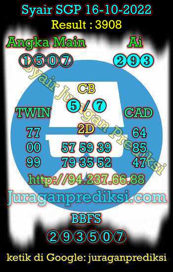 Prediksi SGP 16 Oktober 2022, Syair Sgp, Kode Syair Sgp hari ini diambil dari Forum Syair Singapore dan  Prediksi Singapore 16-10-2022